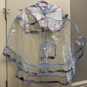 Packed Party clear glitter poncho